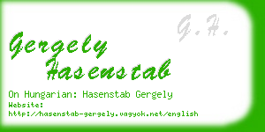 gergely hasenstab business card